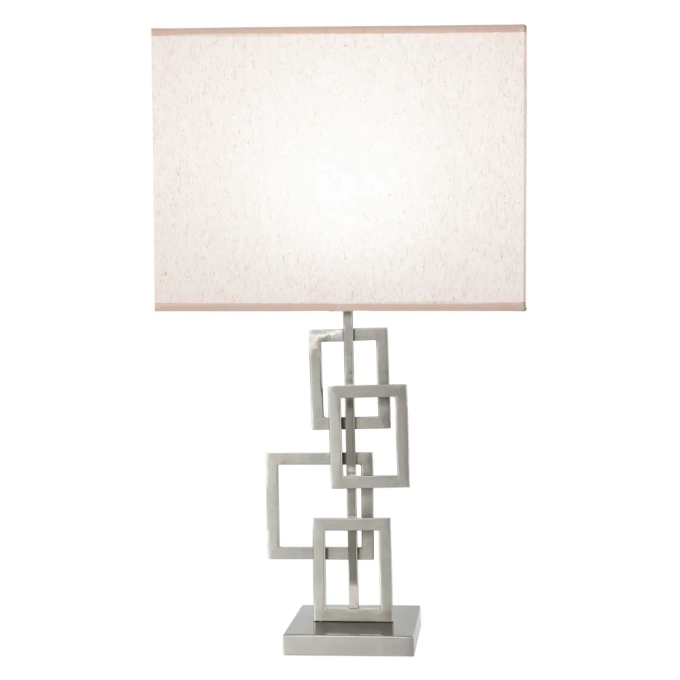 Base p/ Abajur Bella Balance Metal Níquel 1L E27 190x160x480mm GL021N (Sem Cúpula)