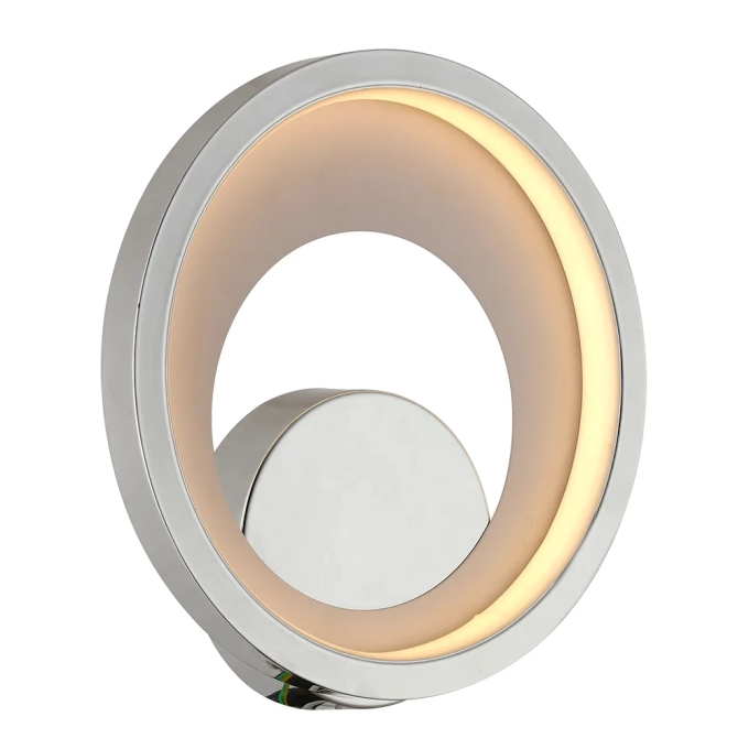 Arandela/ Plafon Bella Loop Cromado e Branco 10 watts 3000K Ø220x52mm HM006CR