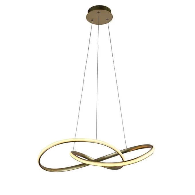 Pendente Bella Atom Dourado 36 watts 3000K Ø630x1500mm HM019G