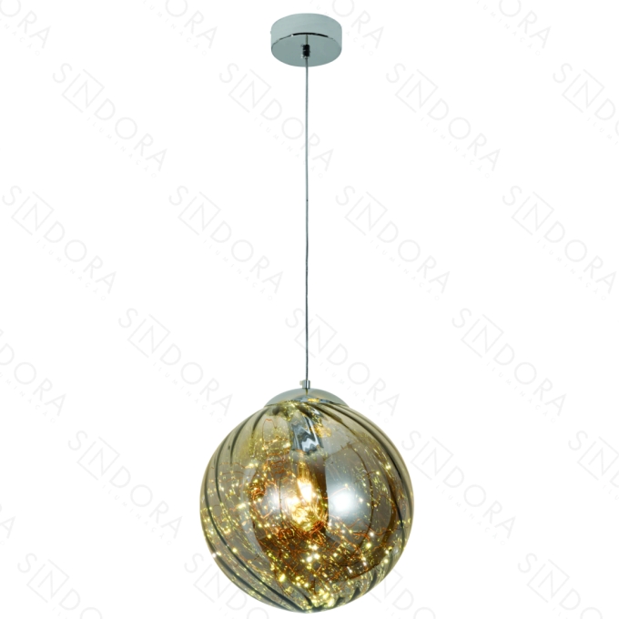 Pendente Sindora Metal Cromado Vidro Fumê 1L E27 Ø250mm DCD04144
