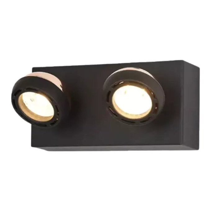 Arandela Bella Oto Preto e Rose Gold 10 watts 3000K 100x200x100mm KW007