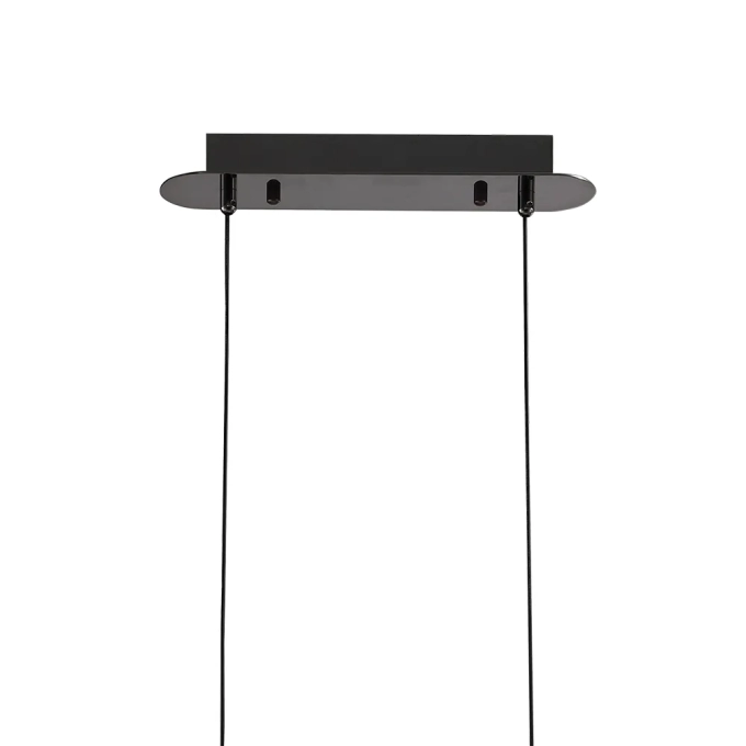 Pendente Bella Nero Metal Cromo Negro e Vidro Branco 5L G9 660x620x330mm MM002