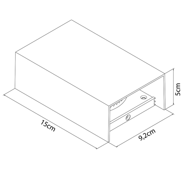 Arandela Nordecor Siki Facho Duplo 10 watts 3000K Branco IP65 Bivolt 50x150x92mm 6690