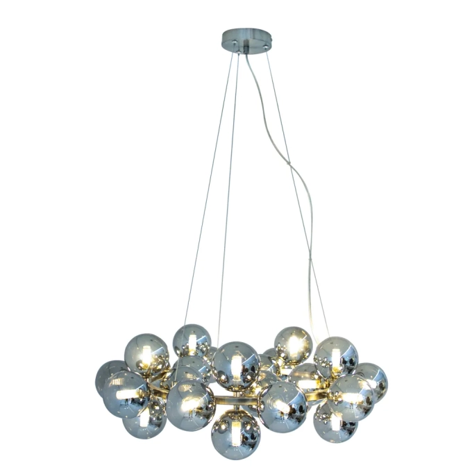 Pendente Bella Halo Niquelado e Cromado 25L G9 Ø700x240mm JO005NK
