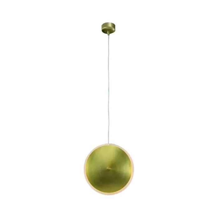 Pendente +Luz Disc Metal e Acrílico Bronze 18 watts 2700K Ø400mm PE-110/18.40BRO