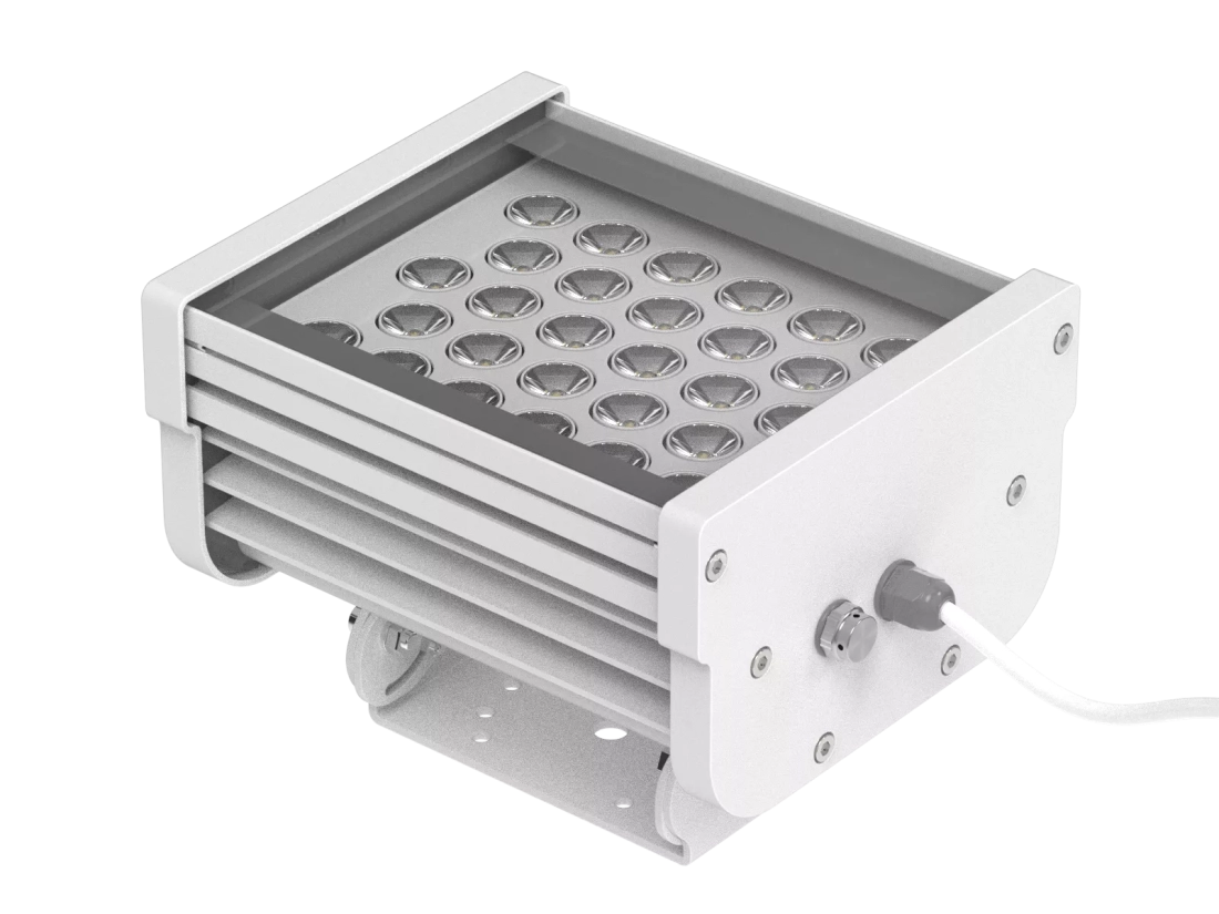 Projetor Powerlume Longo Alcance Facho 4° 30 watts IP67 Alumínio e Difusor Vidro Bivolt 180x212mm PLA30W