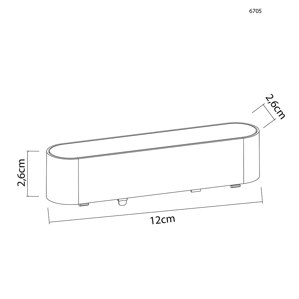 Módulo Magnético Nordecor Kay Difusor 6 watts 3000K 48V IRC90 Branco 120x26x26mm 6705