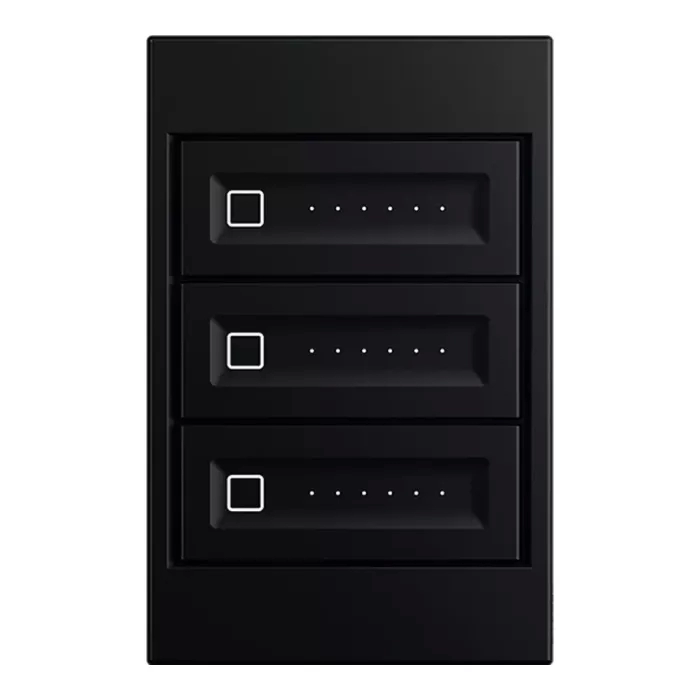 Dimmer Triplo Stella S. Touch Policarbonato Preto 300VA STO24003PTO