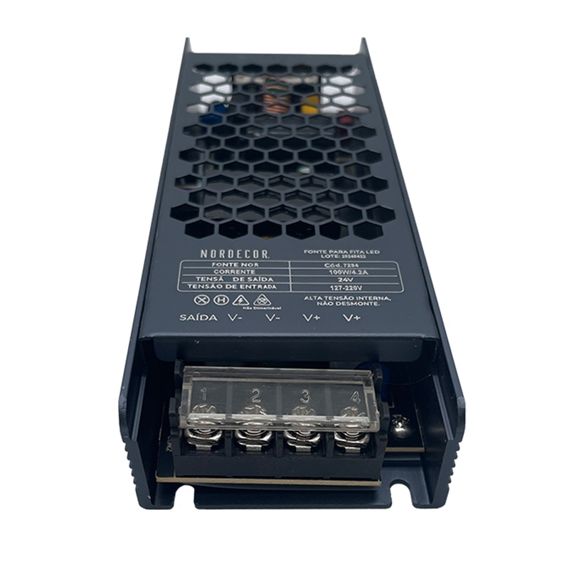 Fonte 24V Nordecor Nord 5A 120 watts Bivolt IP20 225x60x30mm 7295