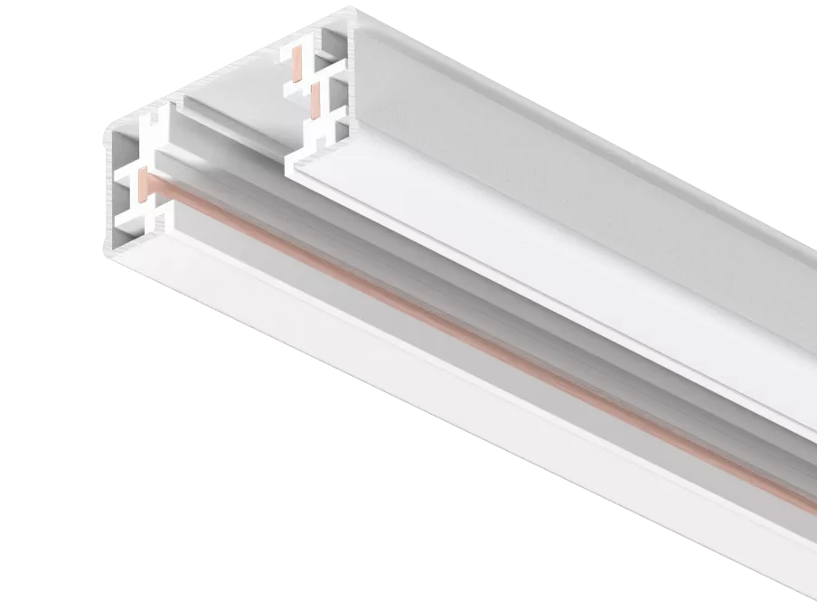 Trilho Powerlume Eletrificado Sobrepor 3 Vias Alumínio e PVC IP20 Bivolt 3000mm TRI3-300