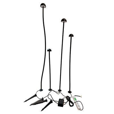 Luminária Nordecor para Jardim Gobe 2x2w e 2x3w 3000K 24V IP67 4 Unidades 6614