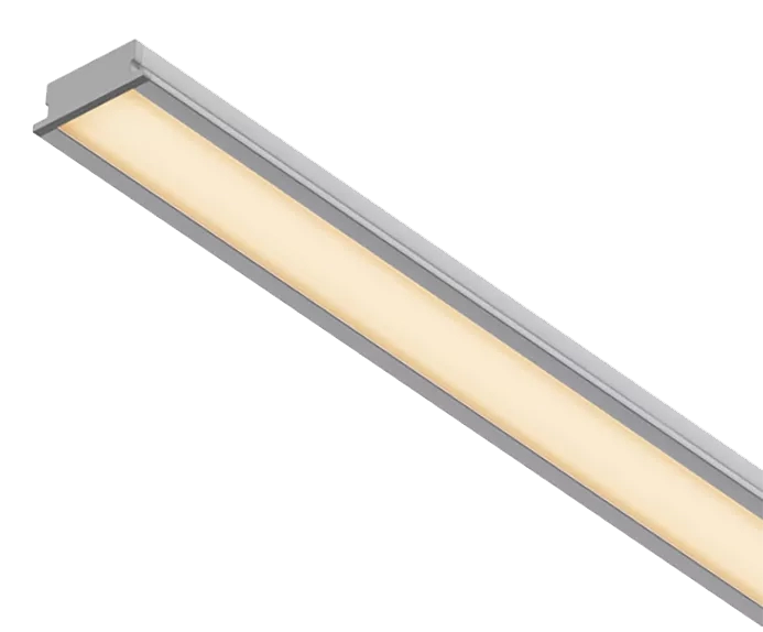 Perfil Powerlume Embutido Baixo Alumínio e ABS 23x8,6mm Barra de 2 metros EMB-B25
