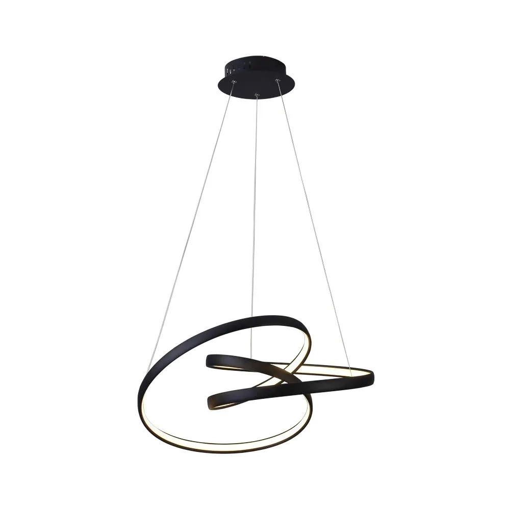 Pendente Bella Zig Preto 35 watts 3000K  Ø570x470x260mm TP001B