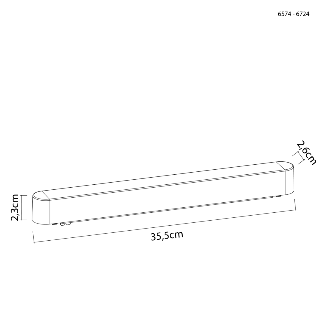 Driver Magnético Nordecor Kay 200 watts 4,1A 48V Branco Bivolt 355x26x23mm 6724