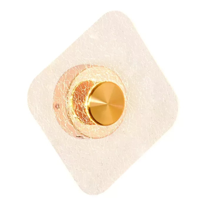 Arandela Sindora Metal Dourado e Acrílico 4 watts 3000K 195X195X45mm QB05145