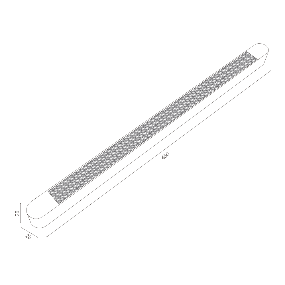 Módulo Magnético Nordecor Kay Difusor 18 watts 3000K 48V IRC90 Preto 450x26x26mm 6708