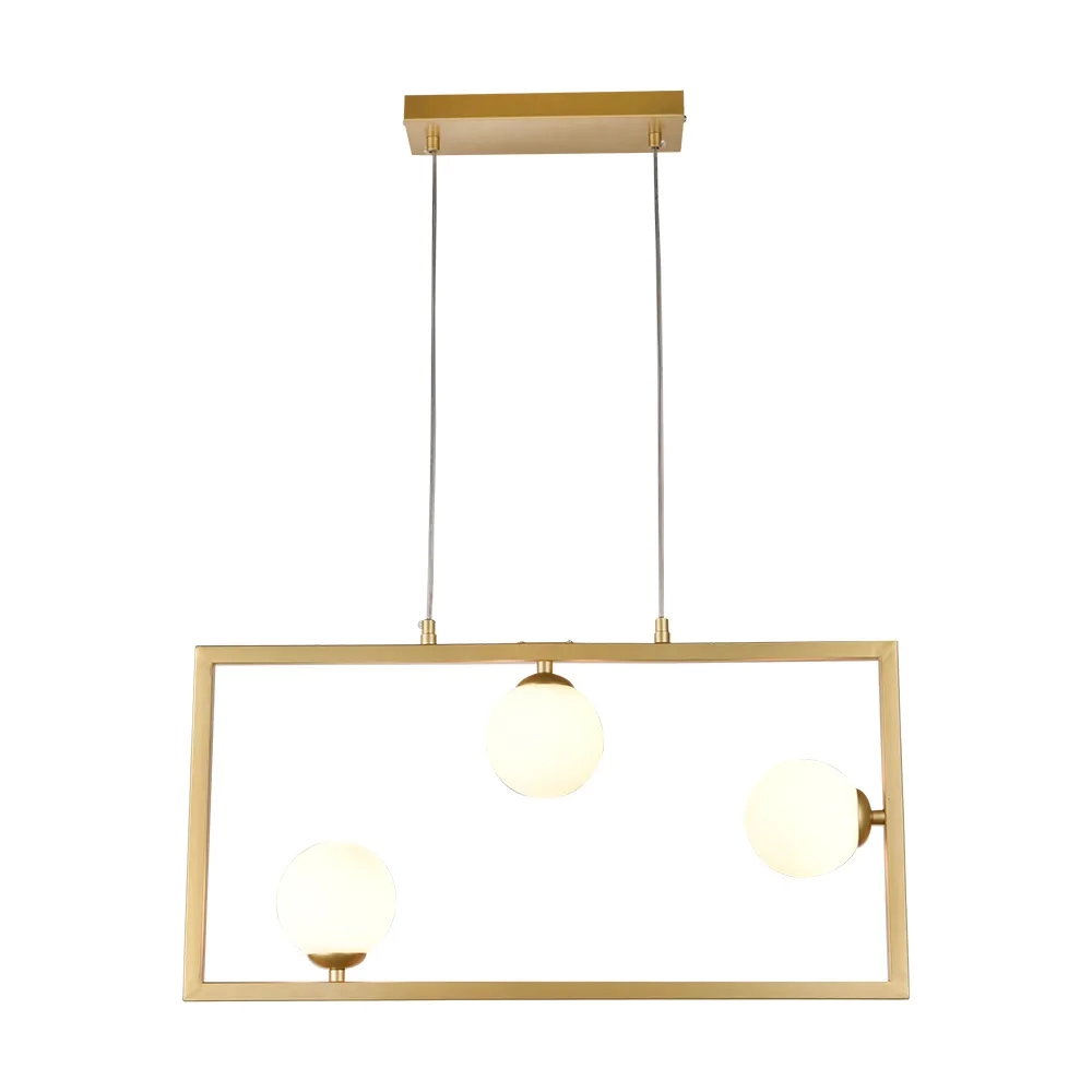 Pendente Bella Balanço Metal e Vidro Dourado e Branco 3L G9 300x600x100mm TR003