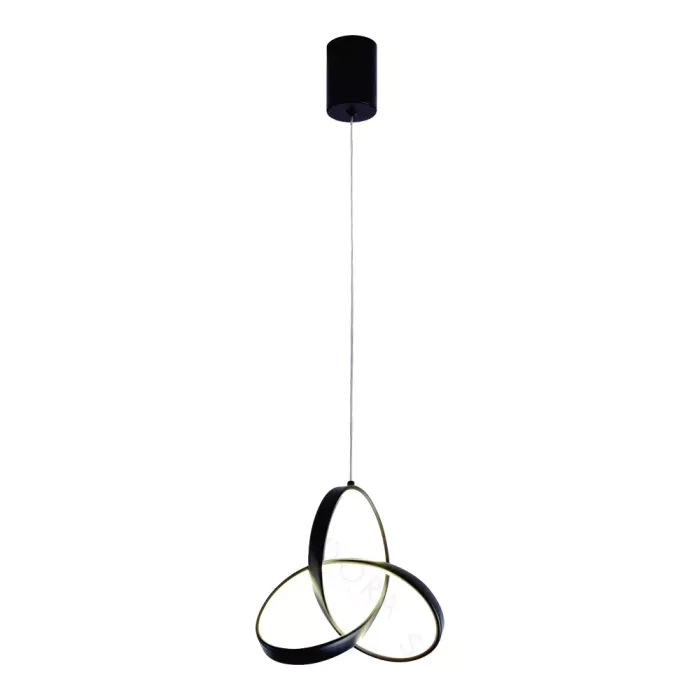 Pendente Sindora 20 watts 3000K Metal Preto Silicone Ø200mm QD05307
