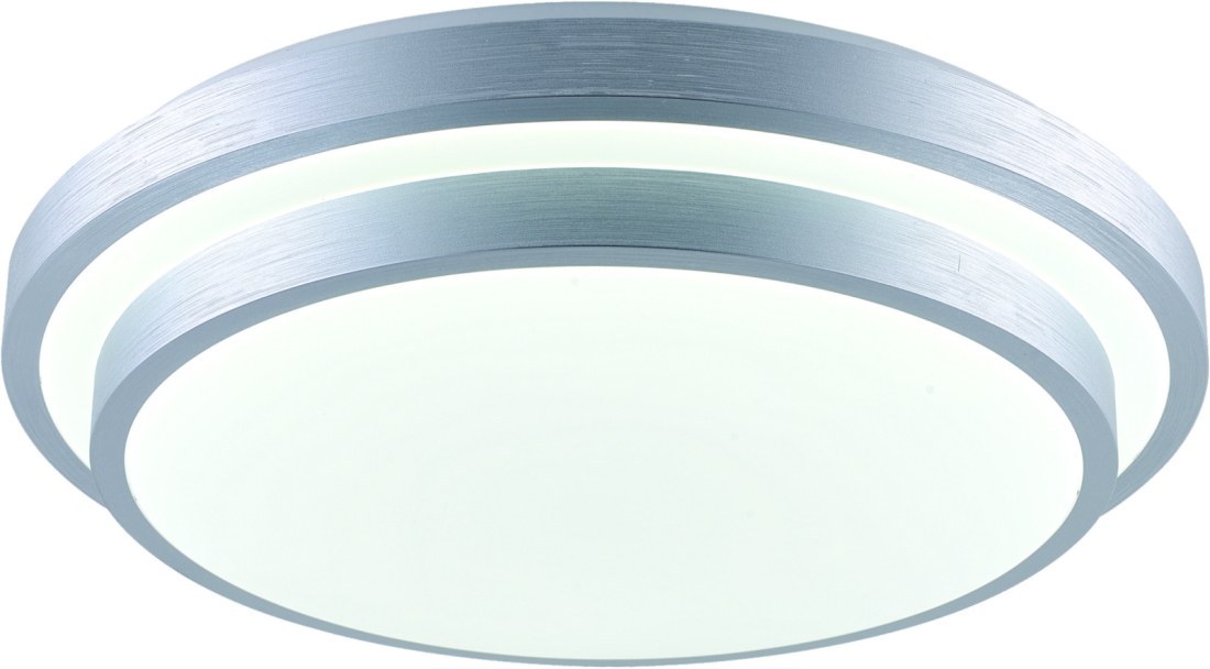 Plafon Sindora Metal e Acrílico Prata 120 watts 3000K/4000K/6000K Φ500x500x100mm DCX02326