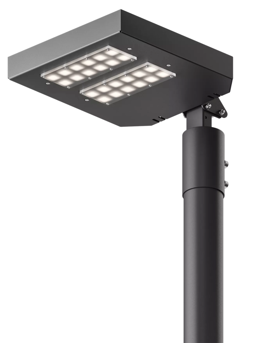 Luminária Pública Modular Powerlume 150 watts IP66 Alumínio e Policarbonato 633x288x45mm LP150W