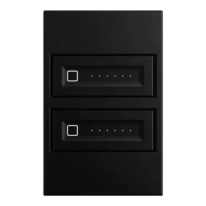 Dimmer Duplo Stella S. Touch Policarbonato Preto 260VA STO24002PTO