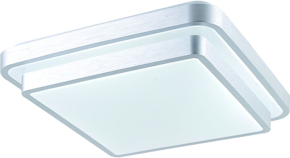 Plafon Sindora Metal e Acrílico Prata 120 watts 3000K/4000K/6000K Φ500x500x100mm DCX02324