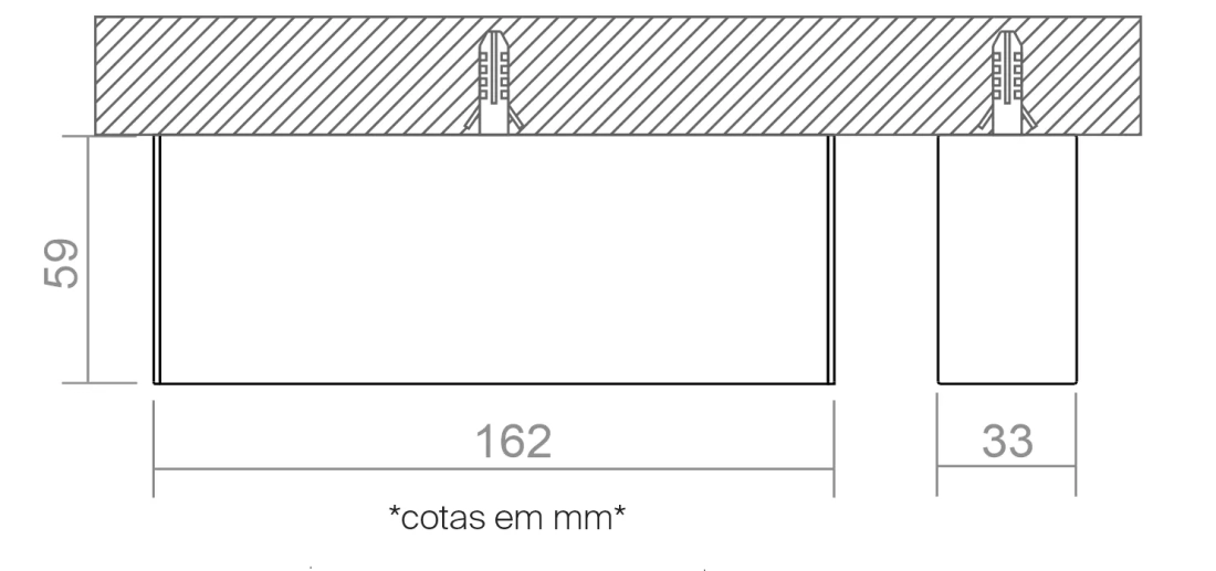 Luminária Sobrepor Powerlume Dot Line Wall Washer 14 watts IP40 Bivolt 33x162mm DOT-SBPWW14W