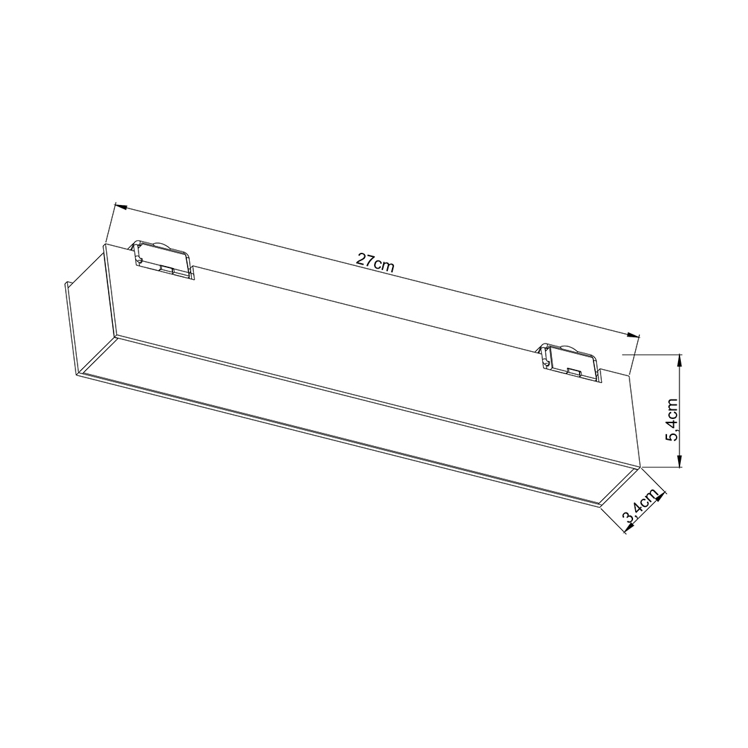 Módulo Linear Dif para Cinta Eletrificada Sity Nordecor 48V 12 watts 2700K IRC90 270x54x34mm  6650