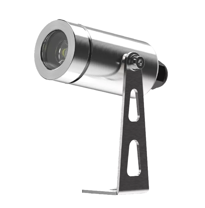 Projetor Powerlume Subaquático 3 watts IP68 12V Inox e Acrílico Bivolt Ø34x94x73mm PSA3W