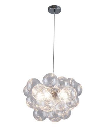 Pendente Bella Vigneto Transparente e Cromado 5L G9 Ø450mm VIG1PD01TR045