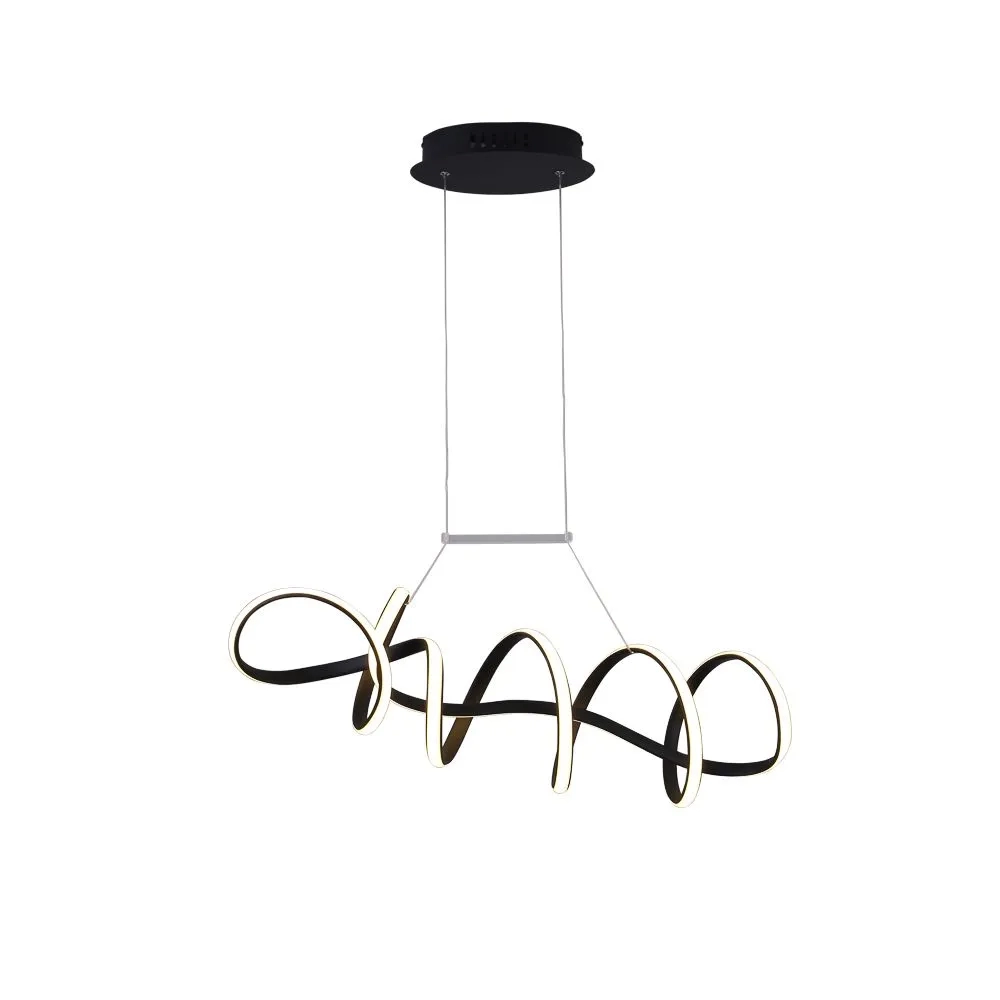 Pendente Bella Zig Preto 35 watts 3000K Ø840x220x210mm TP003B