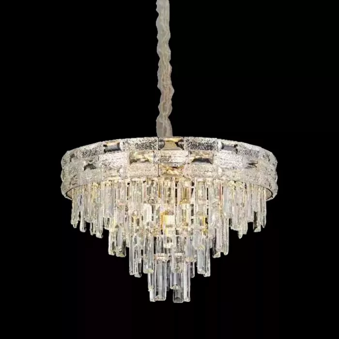 Pendente Sindora 11L E14 Metal Dourado Cristal Ø600x350mm DCD01046