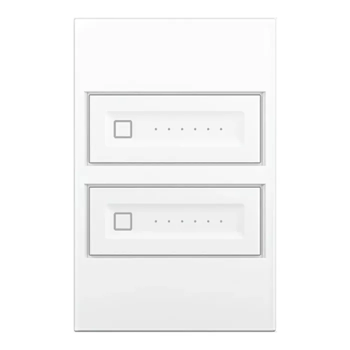 Dimmer Duplo Stella S. Touch Policarbonato Branco 260VA STO24002BR