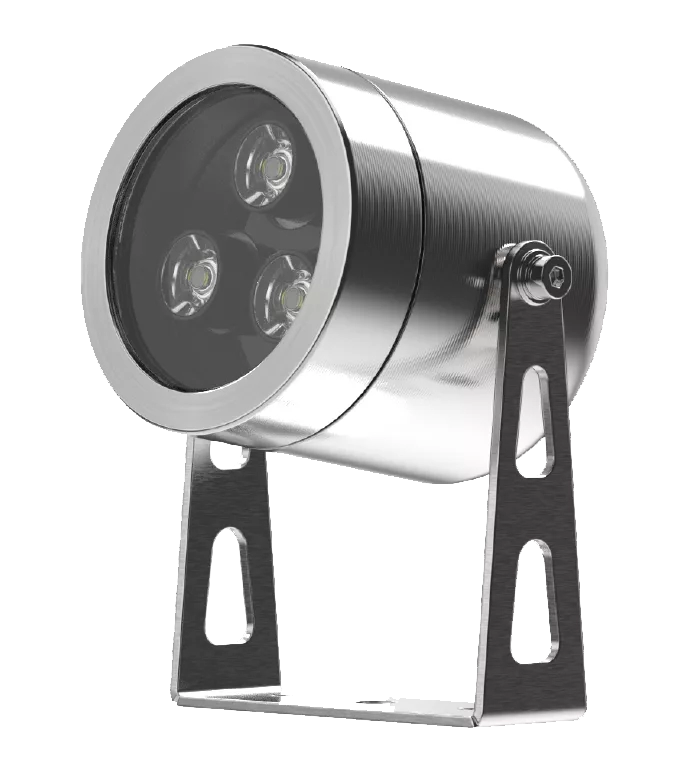 Projetor Powerlume Subaquático 9 watts IP68 12V Inox e Acrílico Bivolt Ø65x91x73mm PSA9W