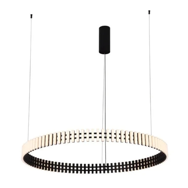 Pendente Bella Xylo Metal e Acrílico Preto e Branco 35 watts 3000K Ø630x75mm XYL1PD01PT10