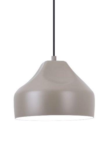 Pendente Bella Tessile Areia e Branco 1L E27 Ø240x180mm TES1PD01AR20