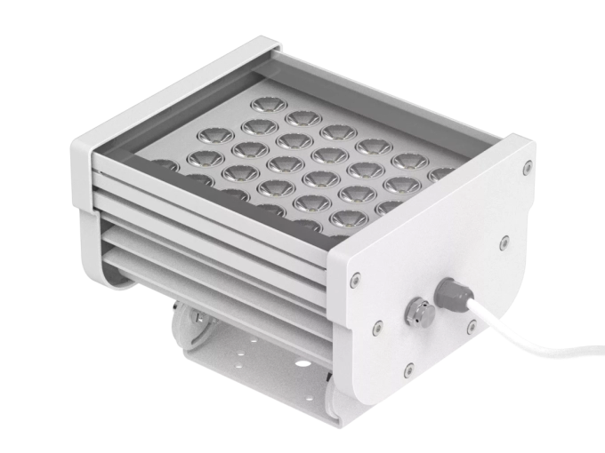 Projetor Powerlume Longo Alcance Facho 4° 30 watts IP67 Alumínio e Difusor Vidro Bivolt 180x212mm PLA30W