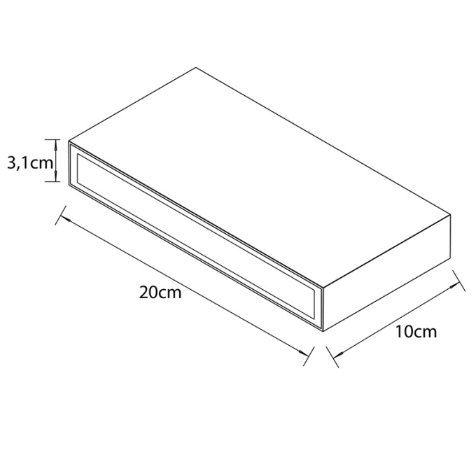 Arandela Nordecor Voky 8 watts 3000K Branco IP65 200x100x31mm Bivolt 6694