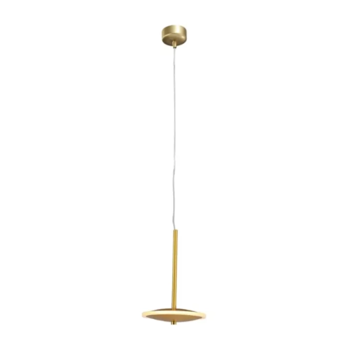 Pendente +Luz Disc Metal e Acrílico Bronze 7 watts 2700K Ø200mm PE-109/7.20BRO