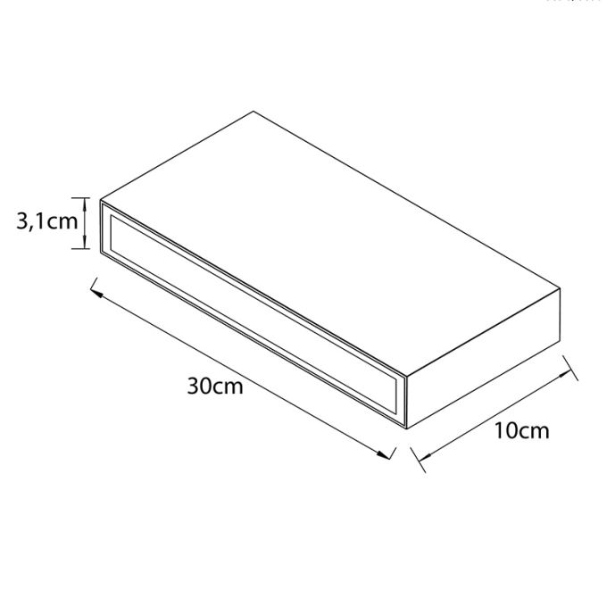 Arandela Nordecor Voky 12 watts 3000K Branco IP65 300x100x31mm Bivolt 6696
