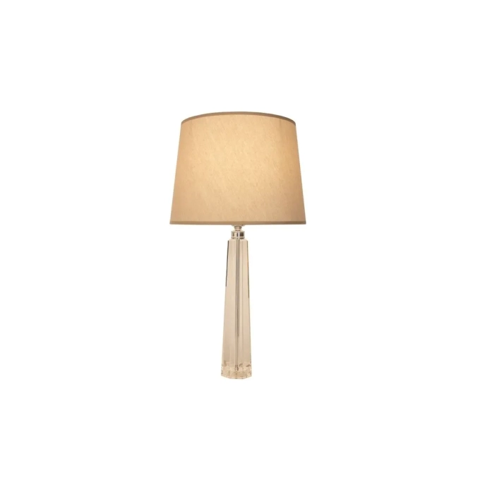 Base p/ Abajur Bella Classic Cromado e Transparente 1L E27 Ø90x450mm (Sem Cúpula) XL1151