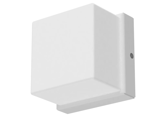 Arandela Powerlume Sobrepor Cube 6 watts IP65 Alumínio e Acrílico 110x110mm﻿ Bivolt AC6W