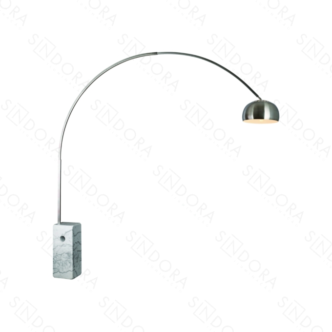 Coluna Sindora Metal e Cromado Mármore 1L E27 320X220X2400mm DCD00558