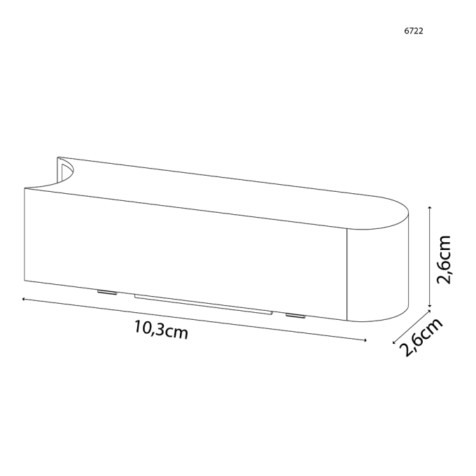 Suporte Magnético Nordecor Kay Sobrepor para Fonte Branco 103x26x26mm 6722
