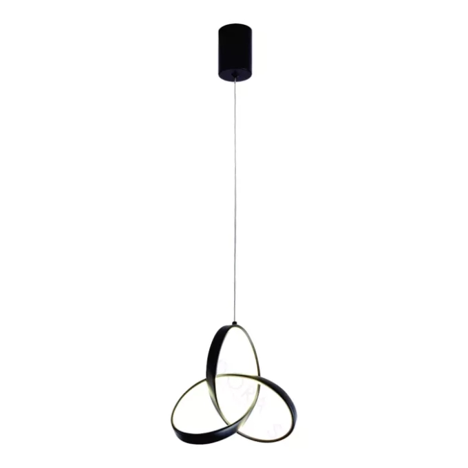 Pendente Sindora 20 watts 3000K Metal Preto Silicone Ø200mm QD05307
