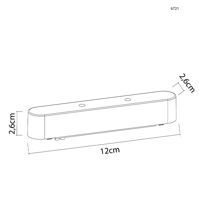 Suporte Magnético Nordecor Kay Embutir para Fonte Branco 120x26x26mm 6721