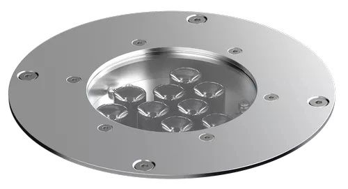 Embutido de Solo Powerlume 36 watts IP67 Alumínio e Difusor Acrílico Bivolt Ø230x200mm ES36W