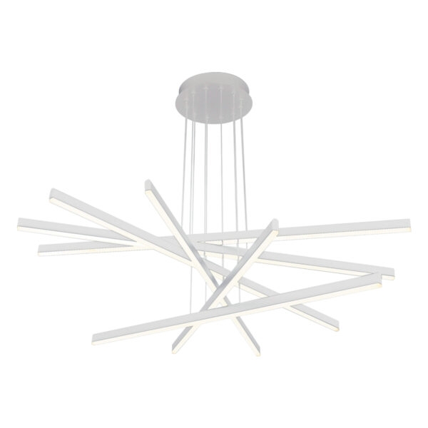 Pendente +Luz Flat Line Metal e Alumínio Branco 96 watts 2700K 1015x1200mm PE-097/96.27 BF
