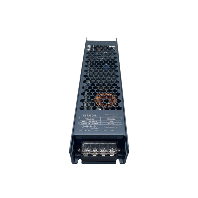 Fonte 24V Nordecor Nord 10,4A 250 watts Bivolt IP20 225x60x30mm 7298