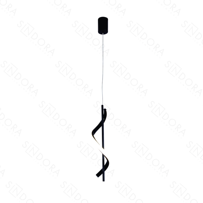 Pendente Sindora Metal e Silicone Preto 14 watts 3000K/4000K/6000K Ø400x120x120mm QD05304